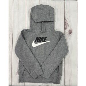 NIKE KIDS Unisex Hoodie Grey Size Small Comfy Soft Pullover